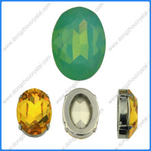 Bijoux de perles de cristal ovale vert opale perles